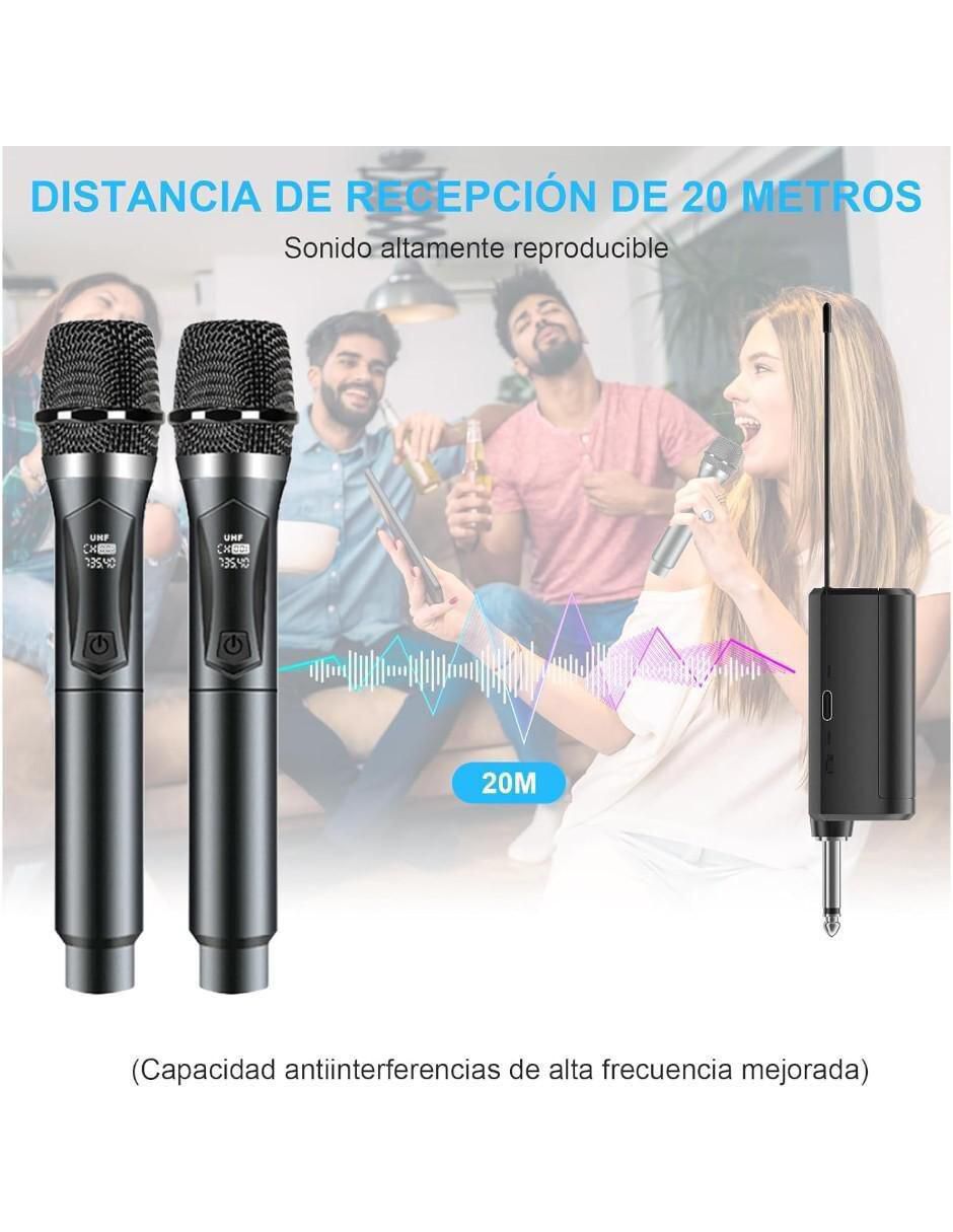 Micrófono portátil inalámbrica set de micrófonos 4
