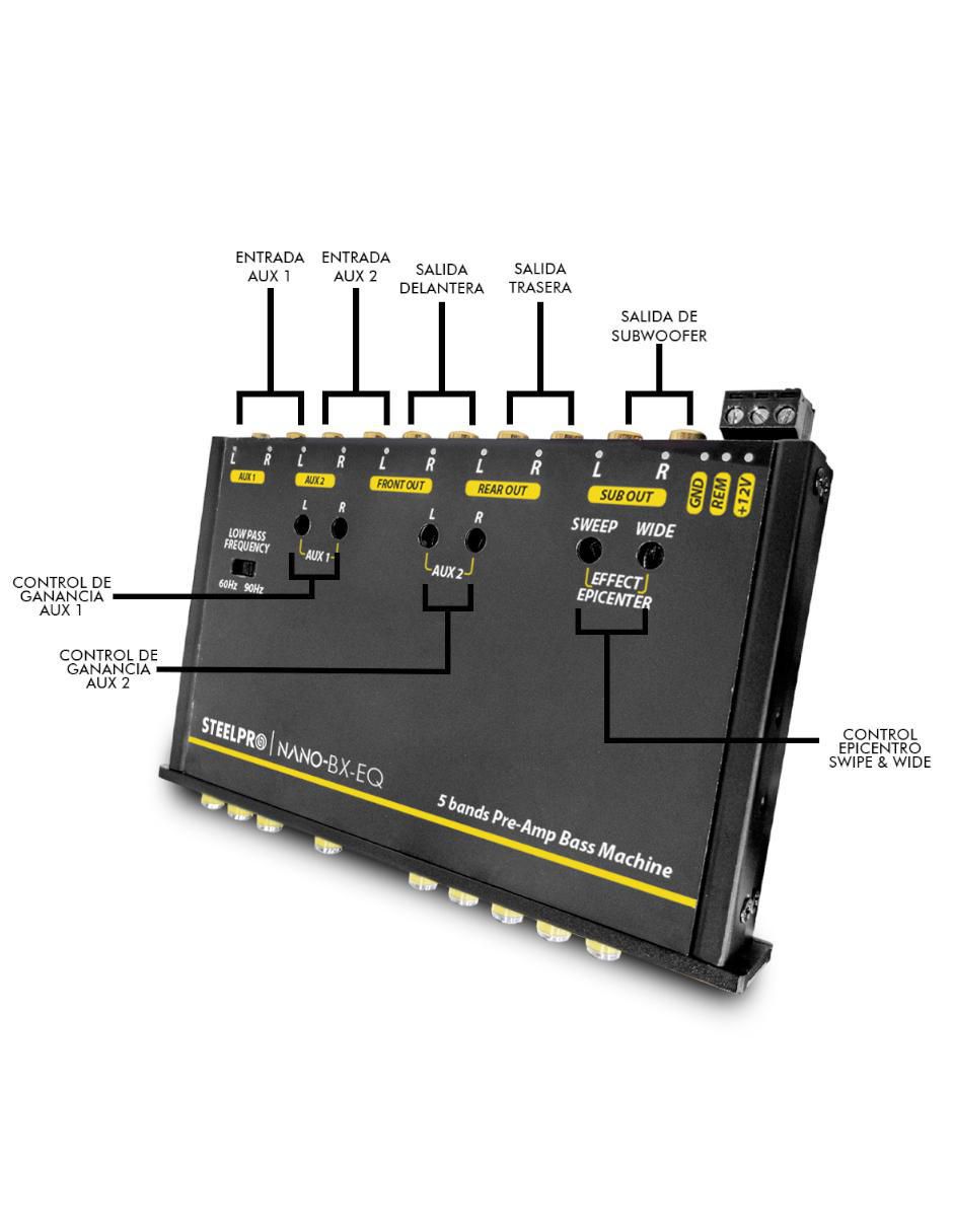 Preamplificador NANO-BX-EQ de 9 V 2
