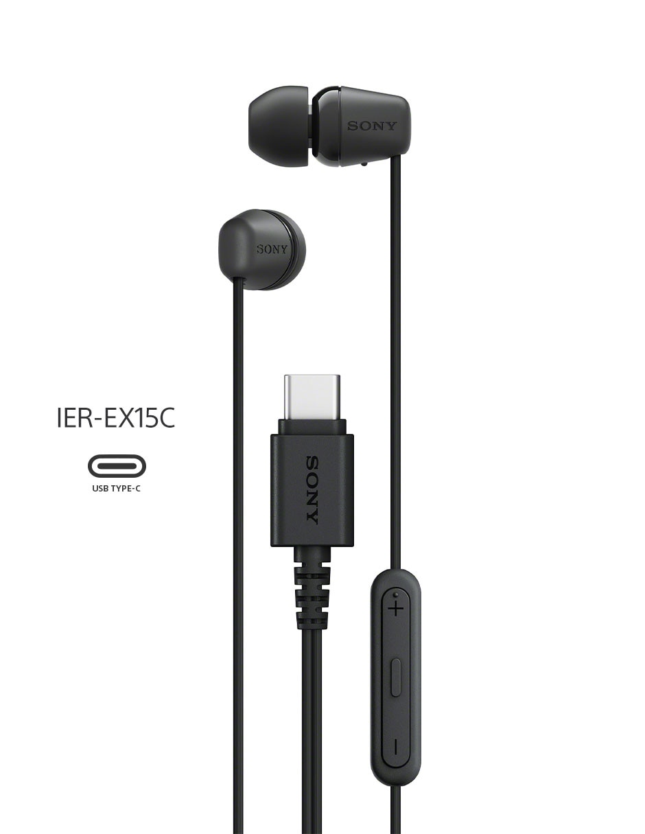 AUDÍFONOS IN-EAR SONY IER-EX15C, NEGRO