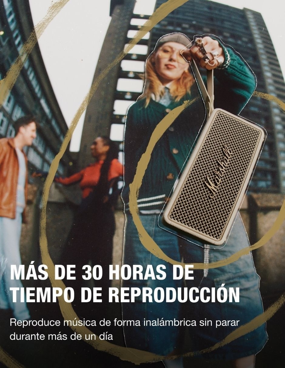 BOCINA PORTÁTIL MARSHALL MARSHA, BEIGEL