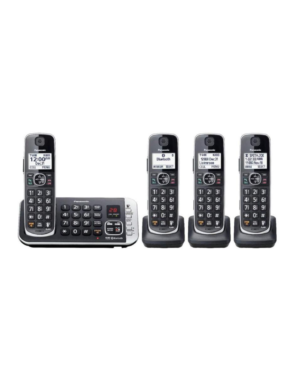 Set de teléfonos 4 auriculares Inalámbrico KX-TGE674B Set de teléfonos 4 auriculares Inalámbrico KX-TGE674B