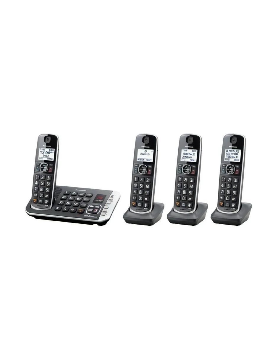 Set de teléfonos 4 auriculares Inalámbrico KX-TGE674B 2