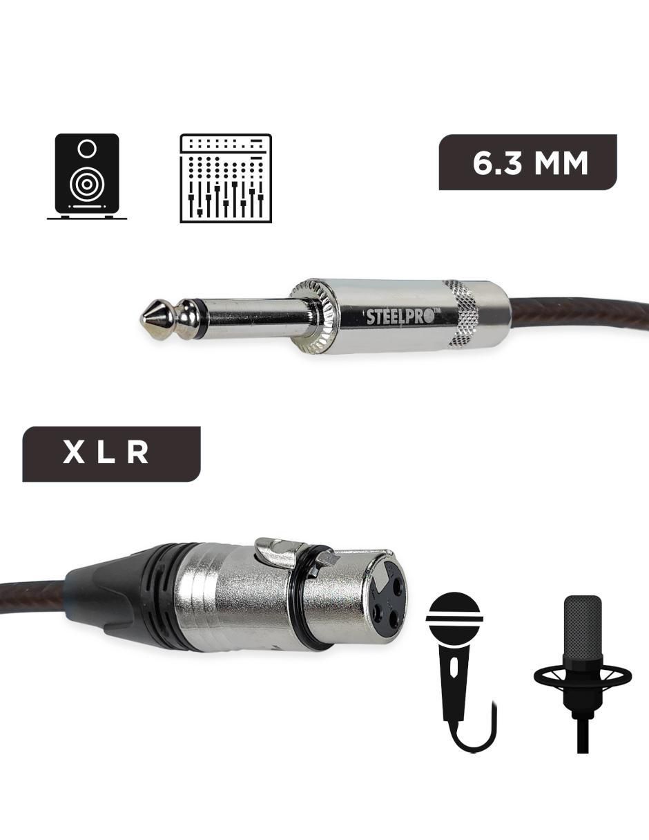 Cable auxiliar 6.35 mm a tipo XLR de 1 m 3