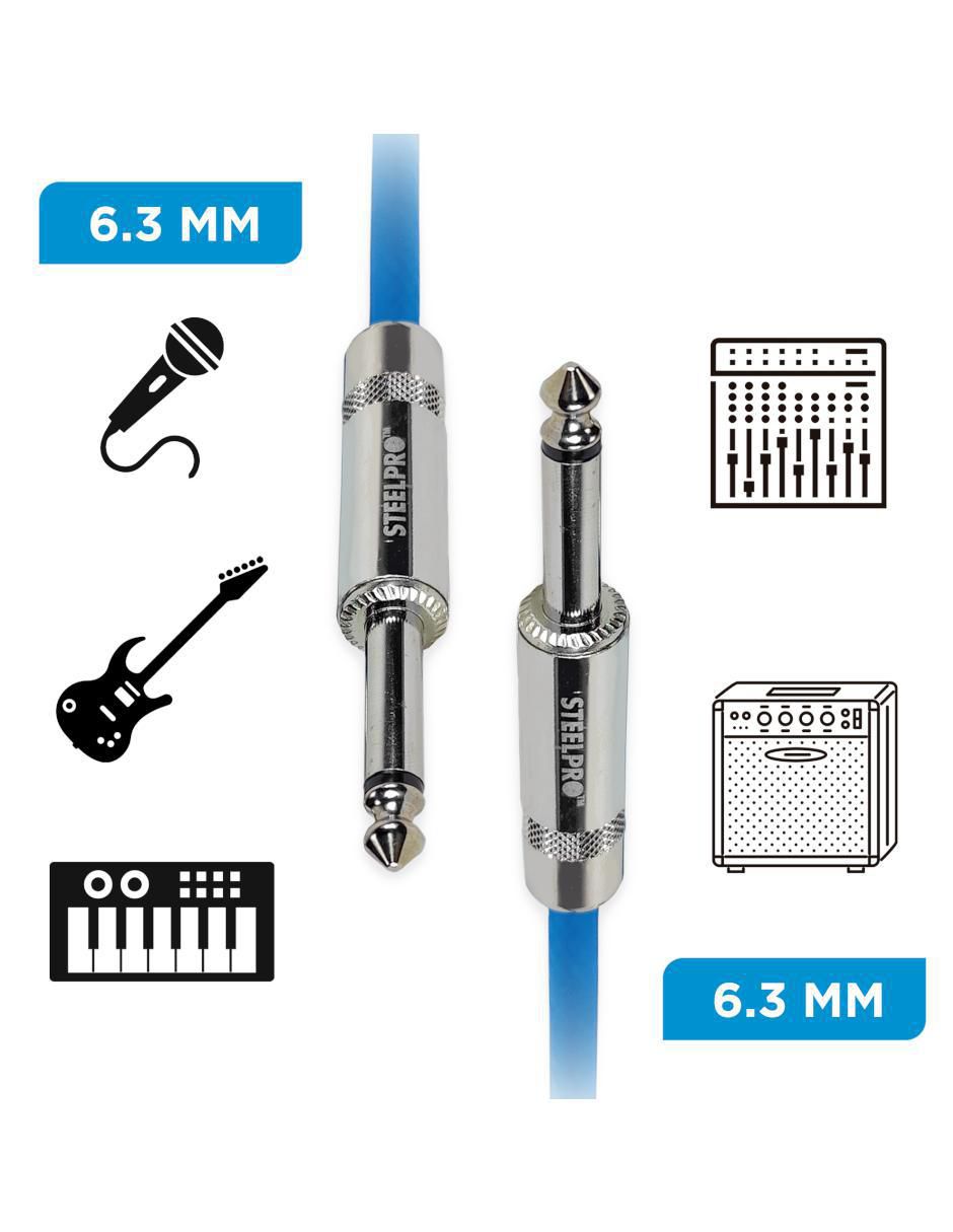 Cable auxiliar 6.35 mm a tipo auxiliar 6.35 mm de 1 m 4