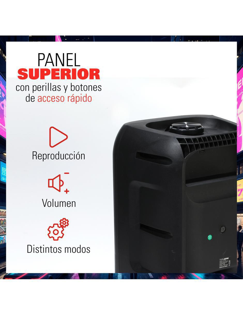 Bafle portátil enna fujita bluetooth party speaker no aplica