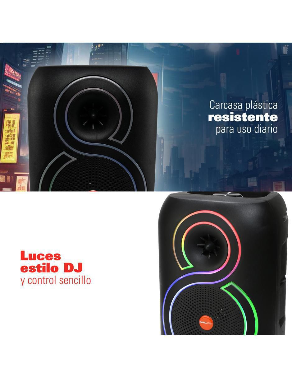 Bafle portátil enna fujita bluetooth party speaker no aplica