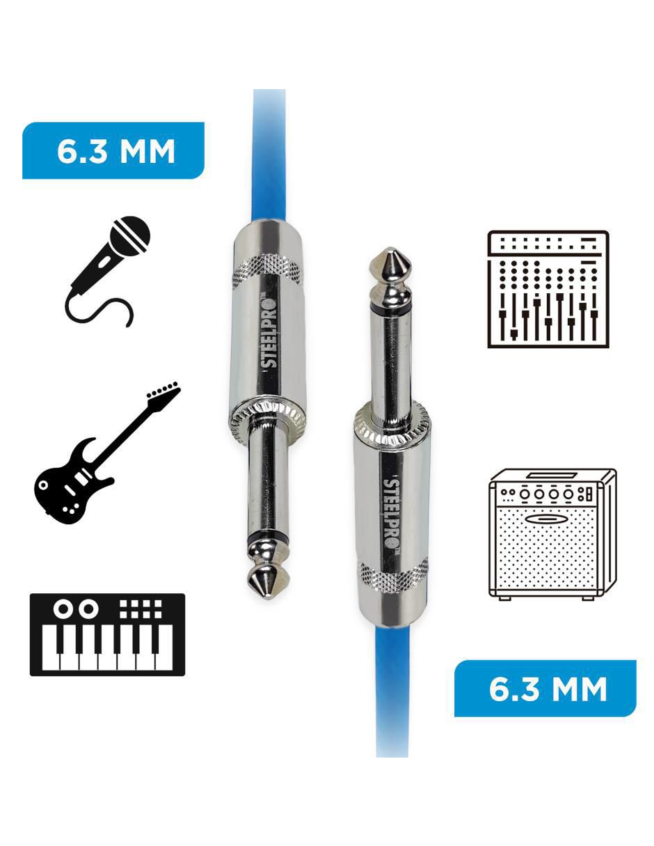 Cable auxiliar 6.35 mm a tipo auxiliar 6.35 mm de 10 m 3