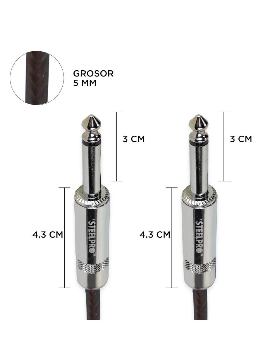 Cable auxiliar 6.35 mm a tipo auxiliar 6.35 mm de 3 m 4
