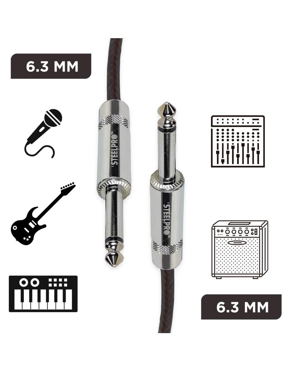 Cable auxiliar 6.35 mm a tipo auxiliar 6.35 mm de 3 m 3