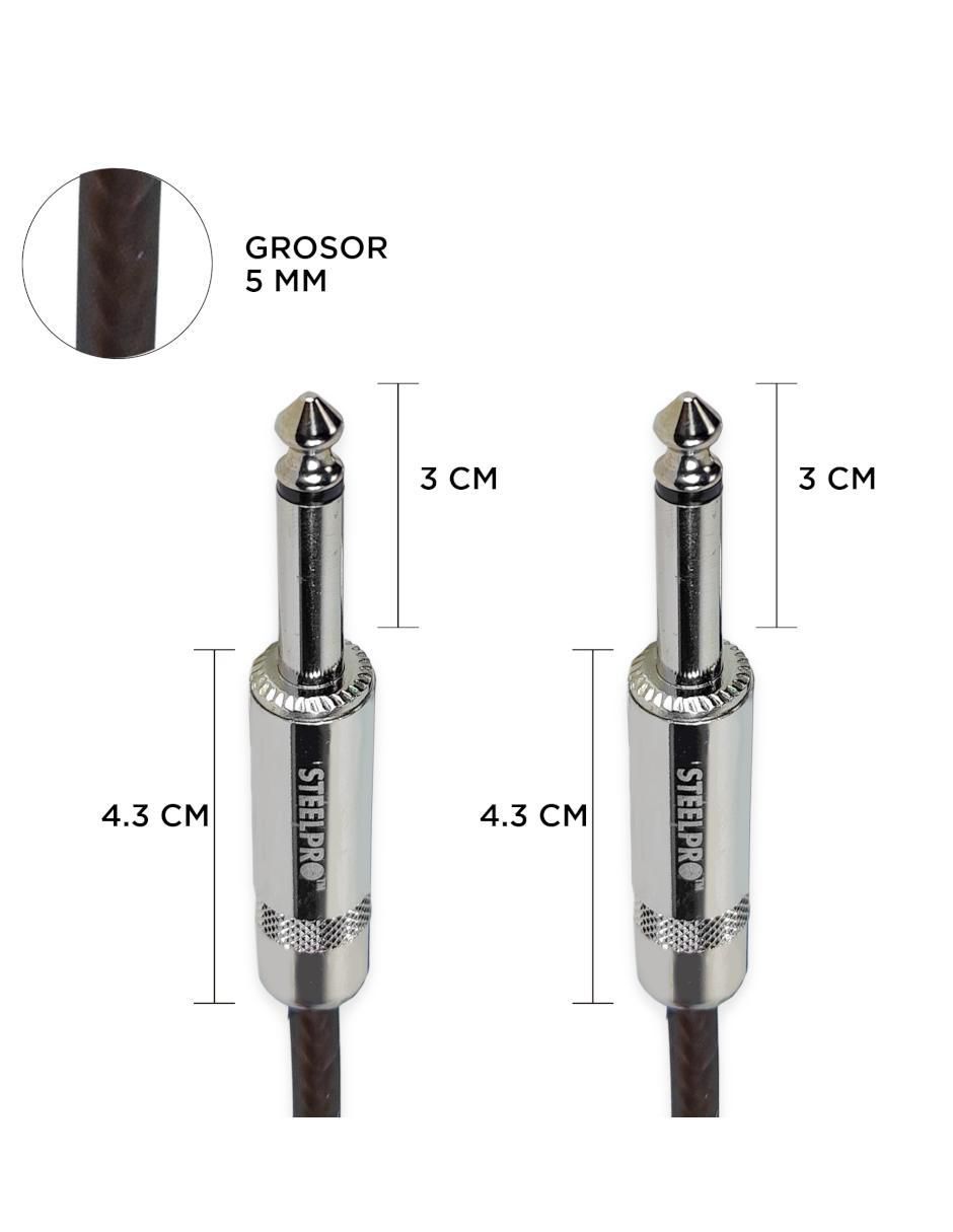 Cable auxiliar 6.35 mm a tipo auxiliar 6.35 mm de 6 m 2
