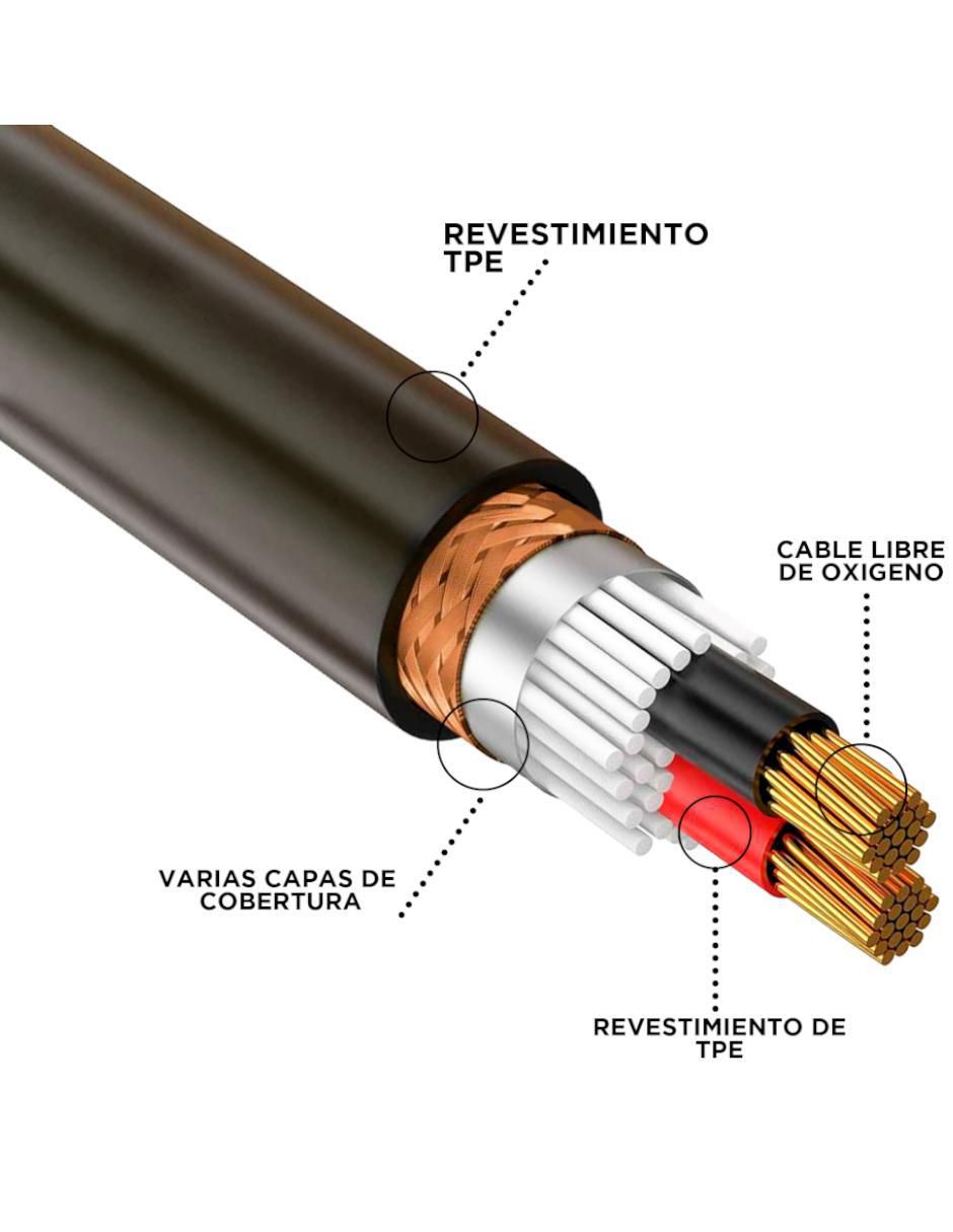 Cable auxiliar 6.35 mm a tipo auxiliar 6.35 mm de 10 m 2