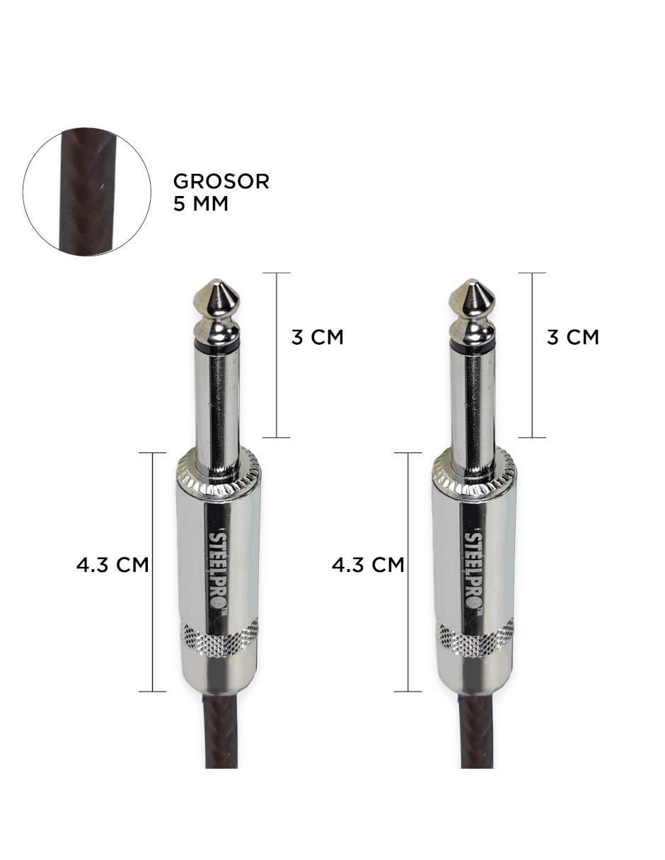 Cable auxiliar 6.35 mm a tipo auxiliar 6.35 mm de 10 m 4