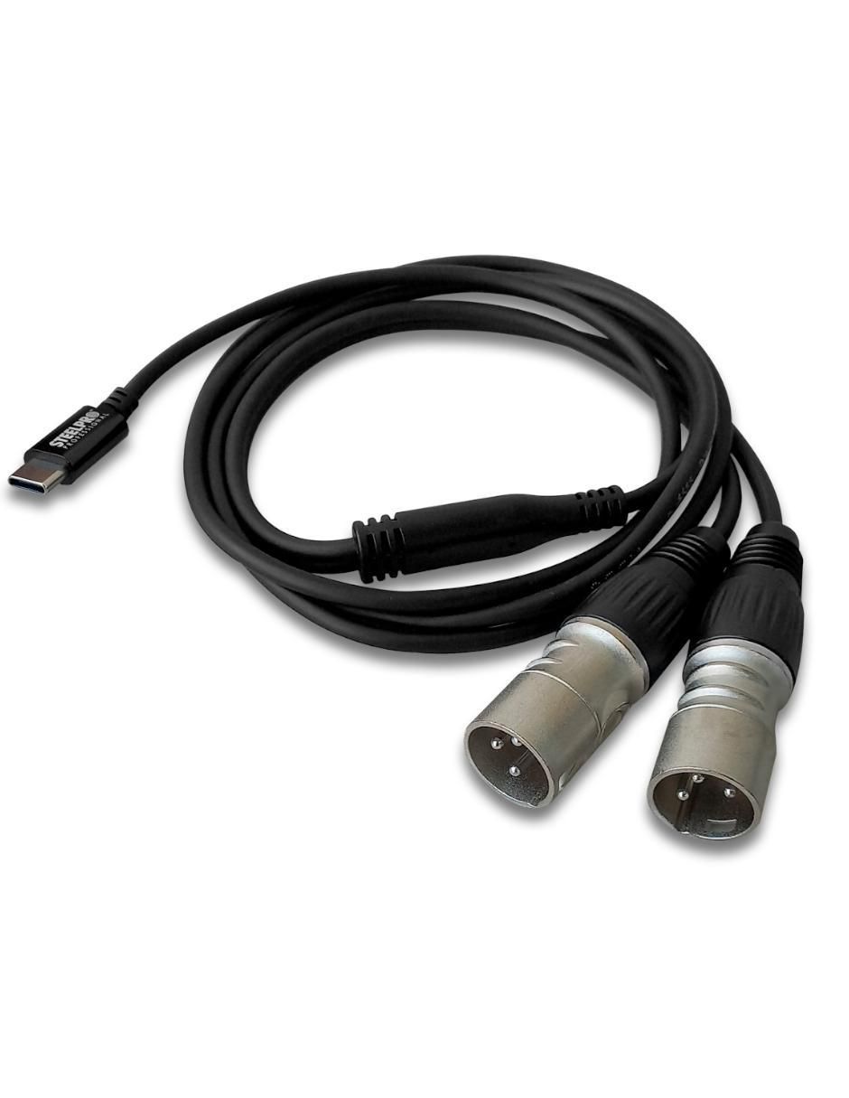 Cable XLR a tipo USB C de 1.5 m 3