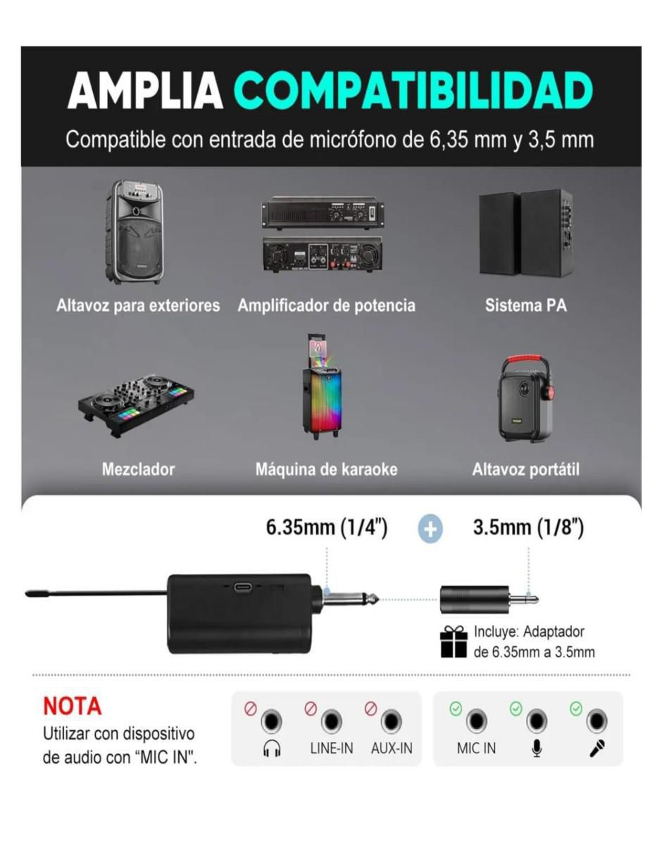 Set micrófono estéreo inalámbrico 4