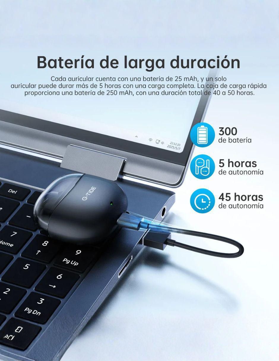 Audífonos In-Ear Gtide l21 inalámbricos con cancelación de ruido