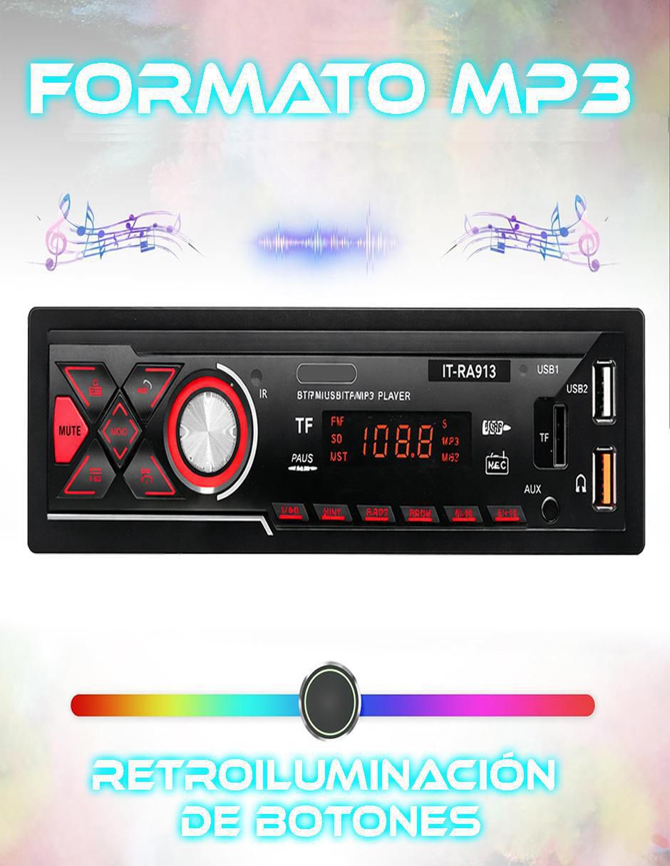 Autoestéreo un din Subwoofer RA913 3