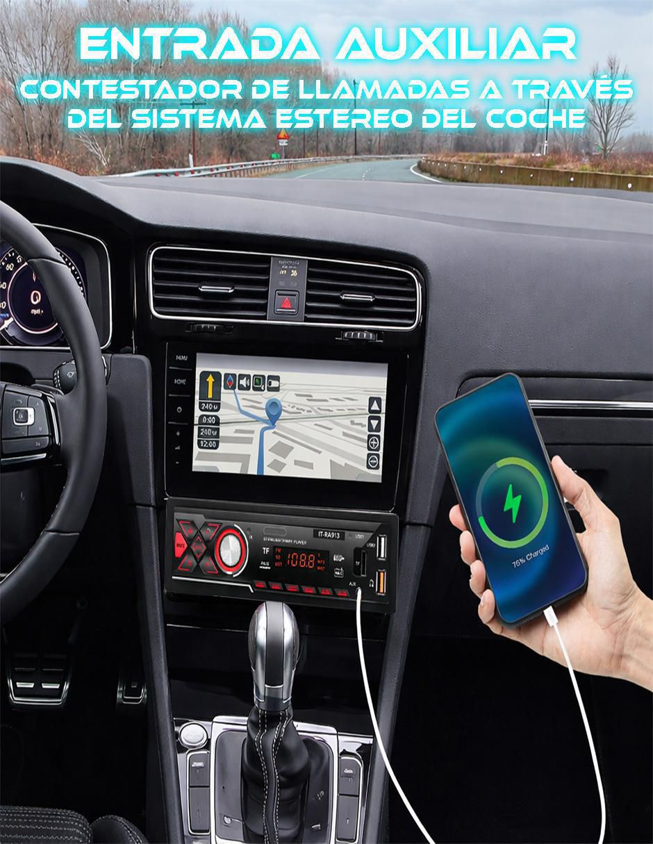 Autoestéreo un din Subwoofer RA913 4