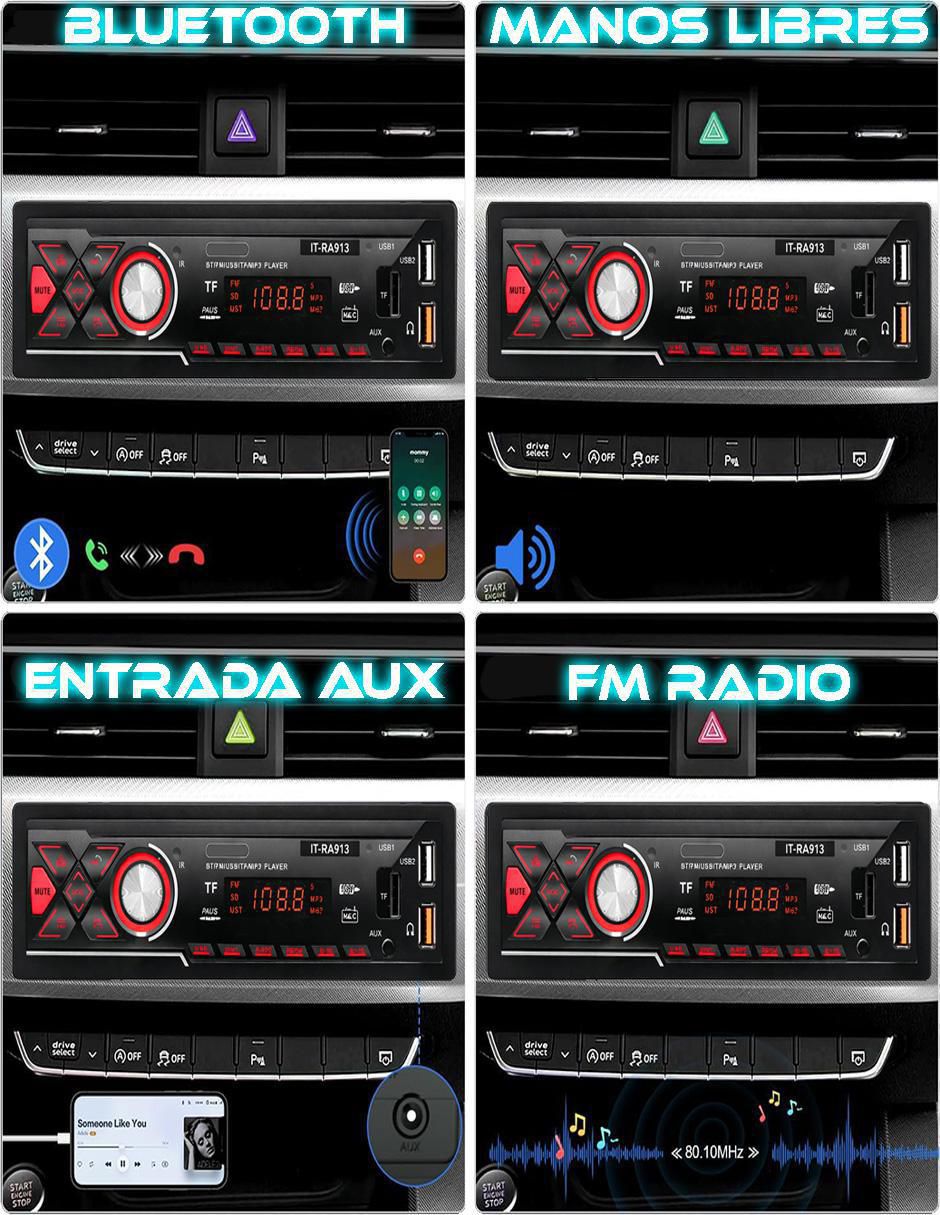 Autoestéreo un din Subwoofer RA913 5