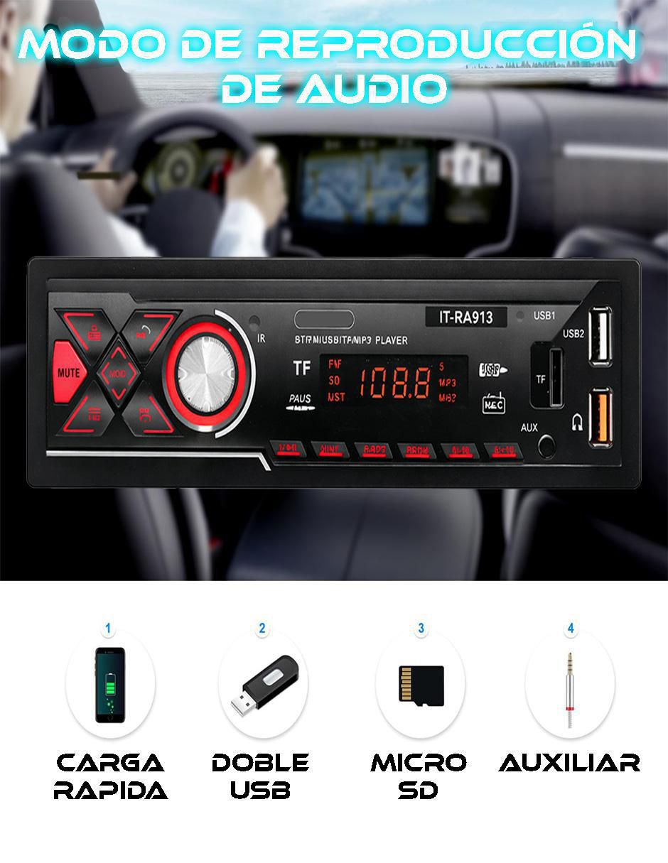 Autoestéreo un din Subwoofer RA913 6