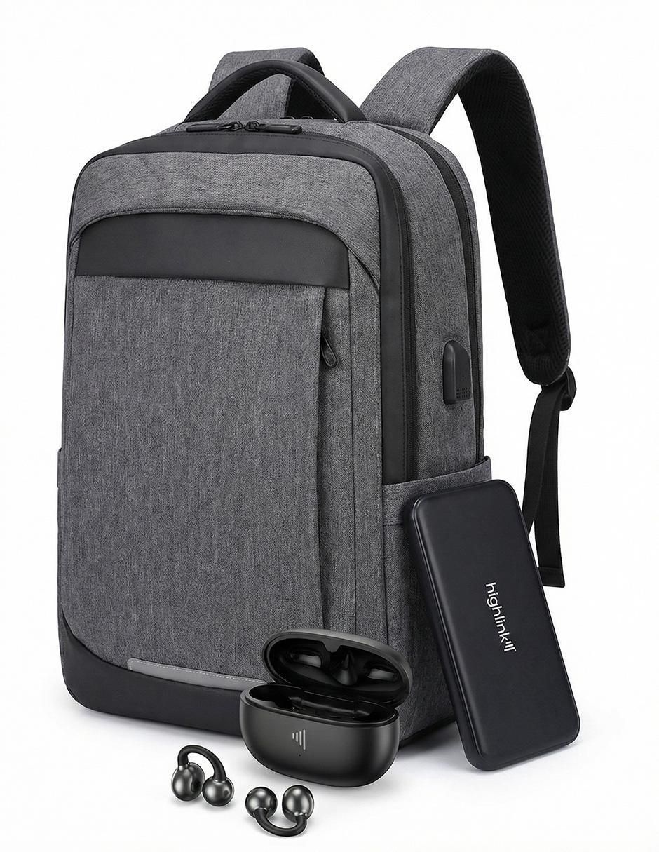 Set de audífonos Ultrafree, Backpack y Powerbank inalámbricos con 4