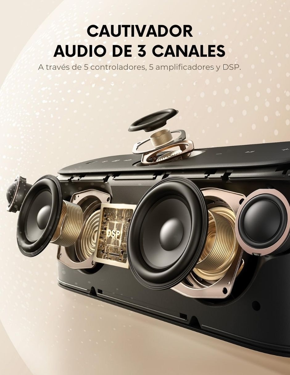 Bocina portátil Motion X600 bluetooth inalámbrica 8