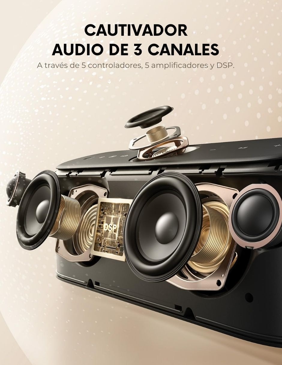 Bocina portátil Motion X600 bluetooth inalámbrica 8