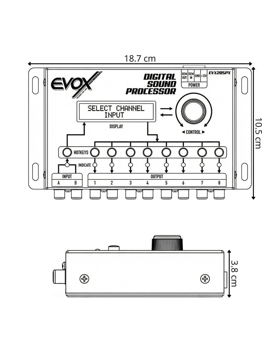 Preamplificador EVX2DSPX de 6 V 5