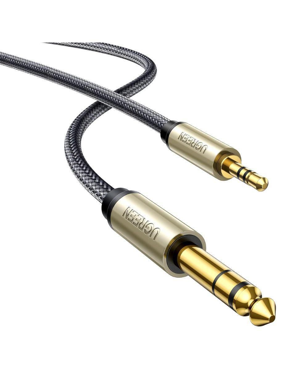 Cable auxiliar 3.5 mm a tipo auxiliar 6.35 mm de 1 m Cable auxiliar 3.5 mm a tipo auxiliar 6.35 mm de 1 m